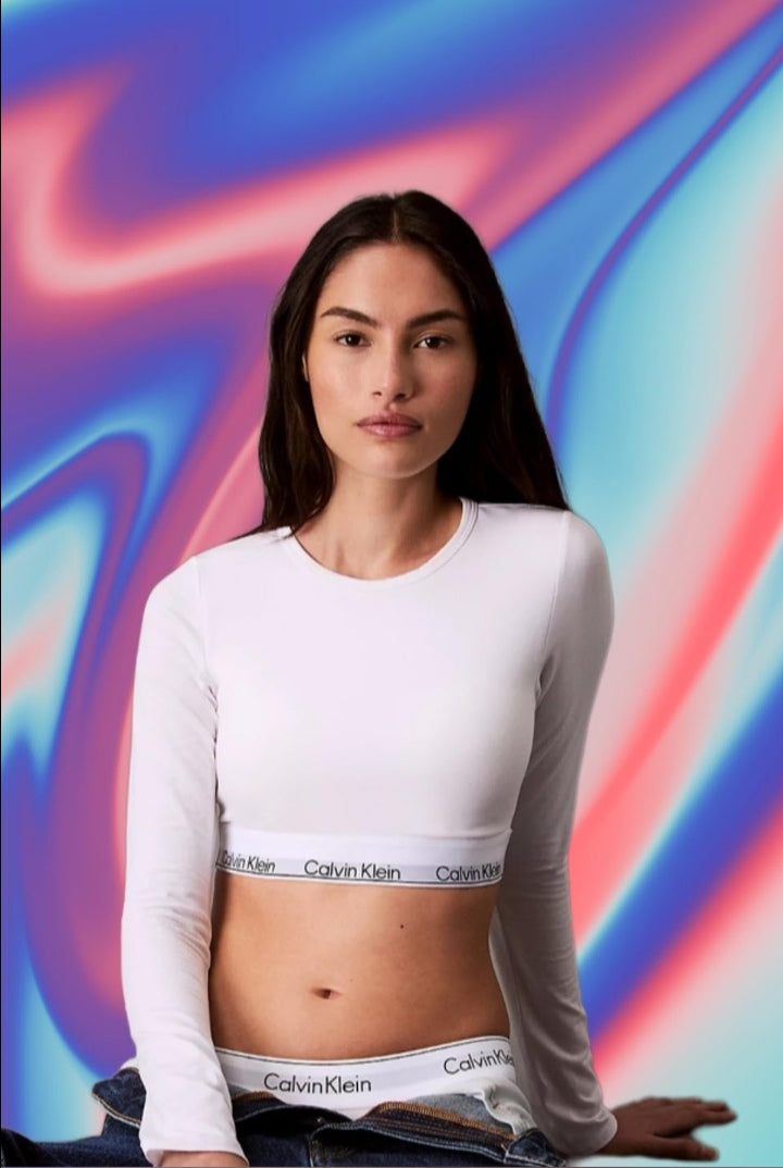 T-shirt crop Calvin Klein